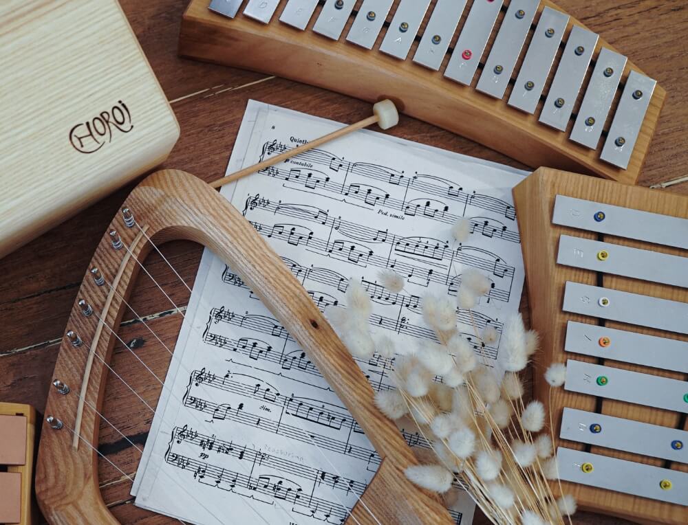 Choroi musical instruments from Oskar's Wooden Ark in Australia