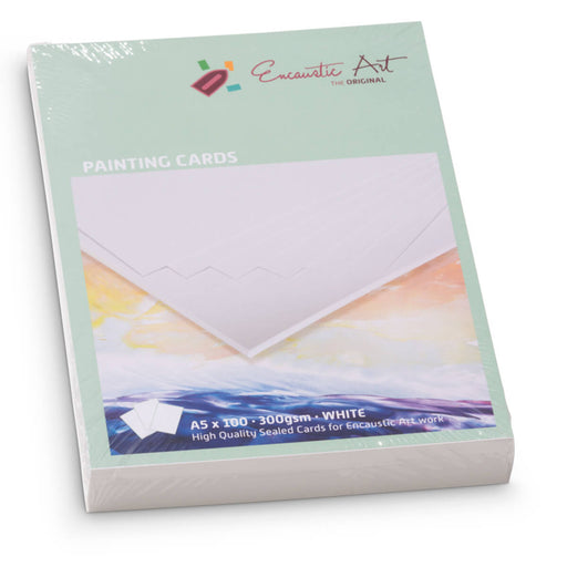 99537200 Encaustic Art Hot Wax Art Painting Card White Size A5x100 Sheets