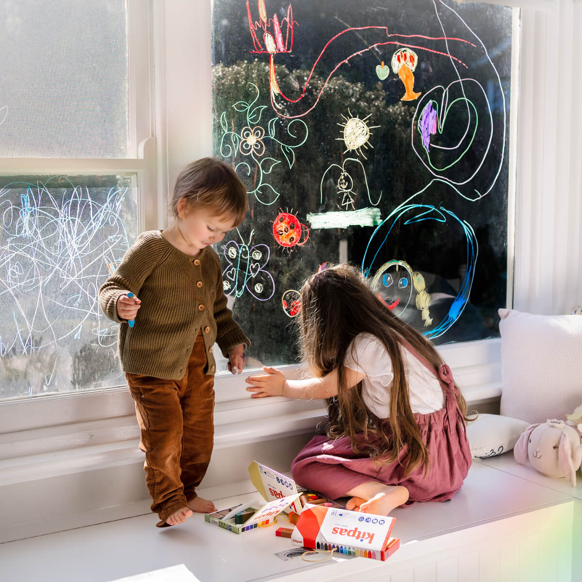 KT-KB-8C Kitpas Block Crayons 8 Colours