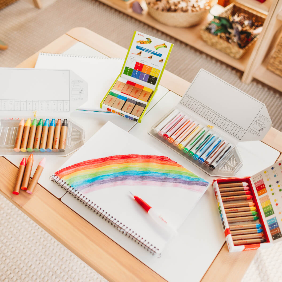 KT-KB-8C Kitpas Block Crayons 8 Colours