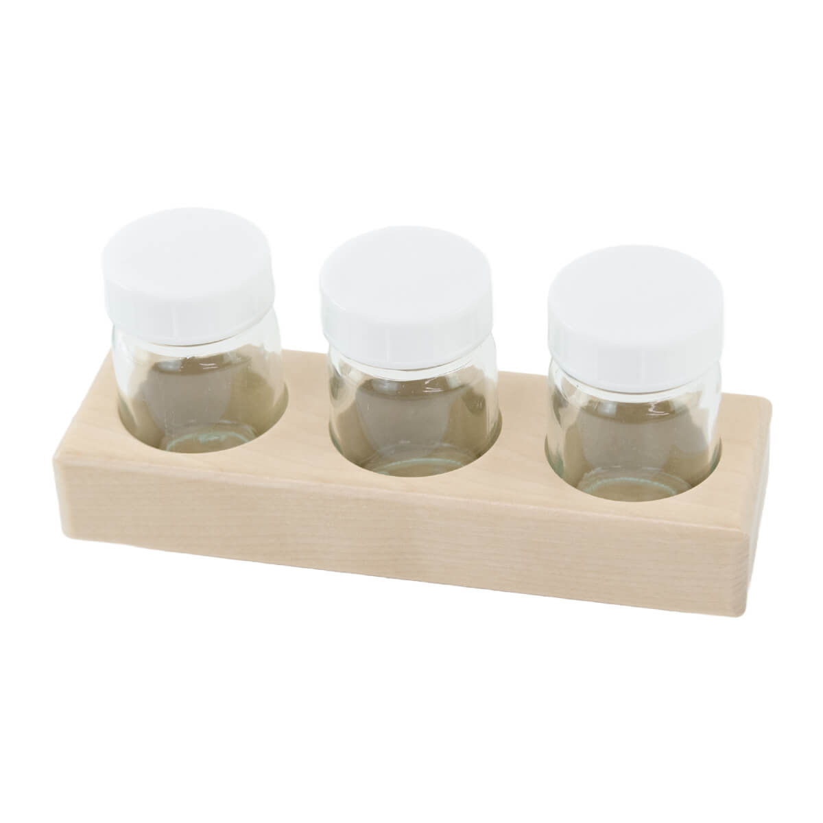 25915012WJ Glass Jars with Wooden Paint Holder