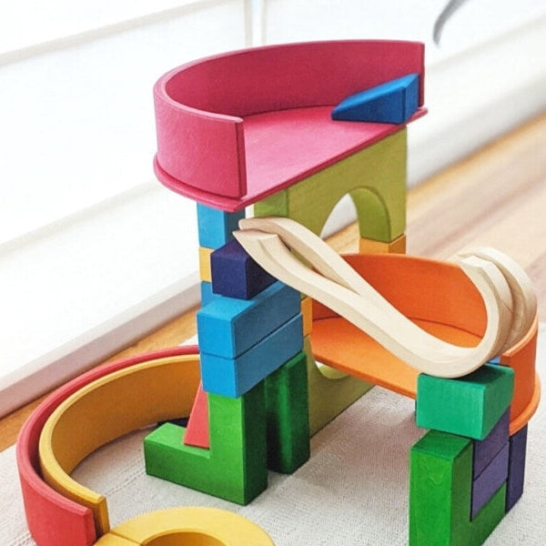 PLAY: How to build a ball run with Grimm's Wooden toys: a step-by-step guide