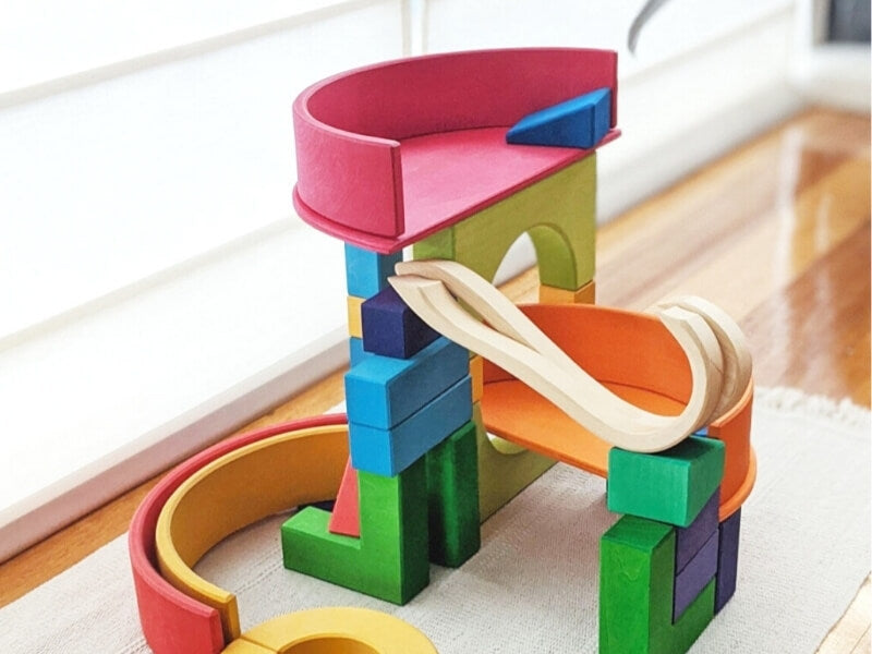 PLAY: How to build a ball run with Grimm's Wooden toys: a step-by-step guide