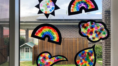 CREATE: Rainbow Paper Sun Catchers Craft Tutorial
