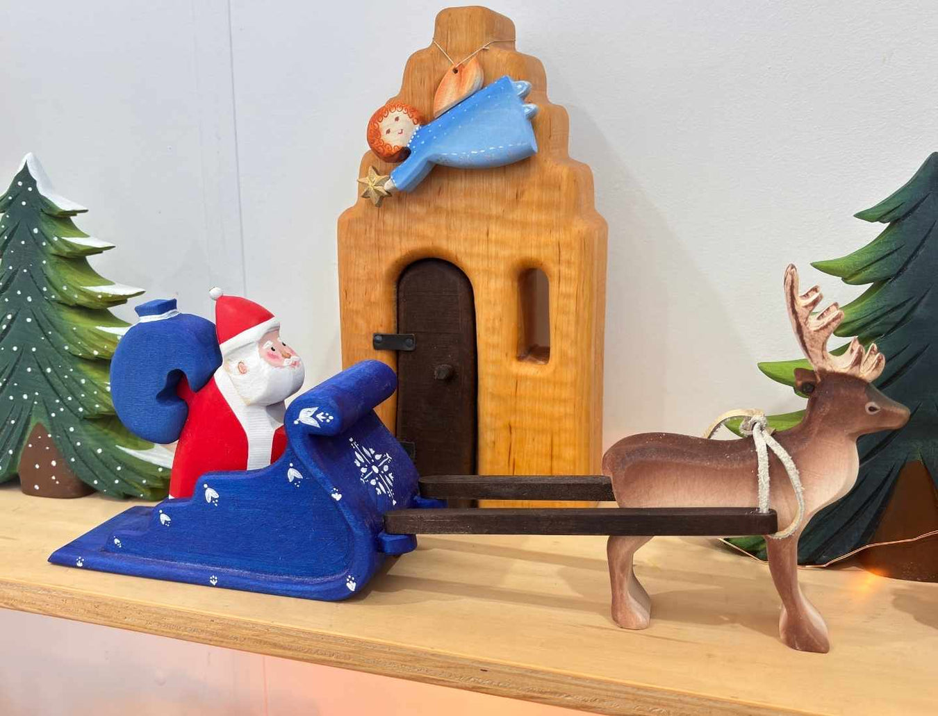 Christmas Small World Play Scenes with Bumbu Chritsmas figures from Oskar's Wooden Ark in Australia