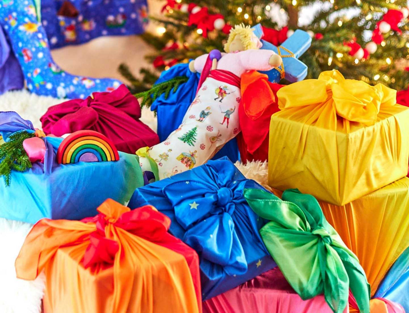 Furoshiki gift wrapping with Sarah's Silks