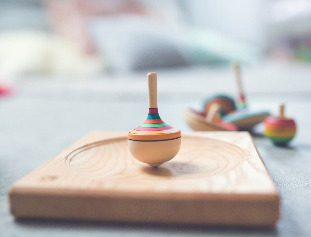Mader Spinning Tops Wooden Plates Oskar's Wooden Ark Australia