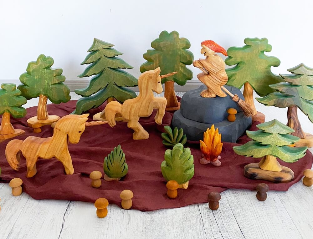 Wooden Animals and Figurines for imaginative small world play, from Oskar's Wooden Ark in Australia
