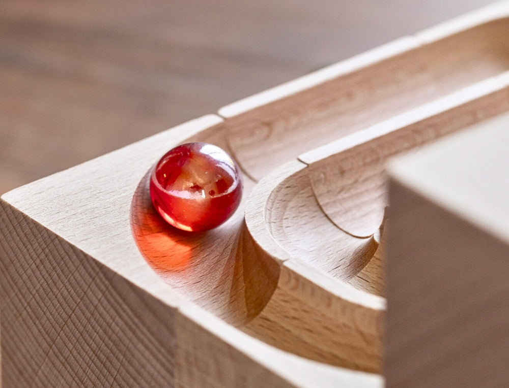 Collection of Glass Marbles & Wooden Balls for Marble and Ball Runs and Track Toys - Online, Australia