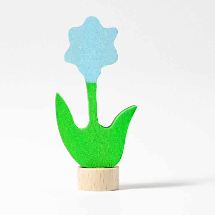 GR-03610 Grimm's Flower Blue Candle Holder Decoration