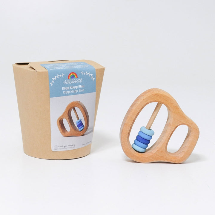 8131 Grimm's Grasping Toy Rattle with blue rings