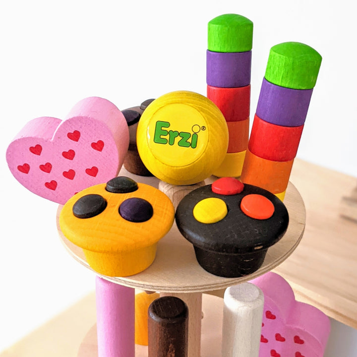 Erzi Iceblock Lolly Rainbow Wooden Play Food for Children's Pretend Play from Australia