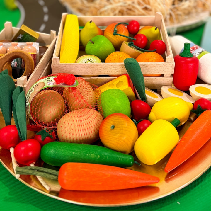 Erzi Wooden Play Food Toys - Assorted Fruits and Vegetables - Online, Australia