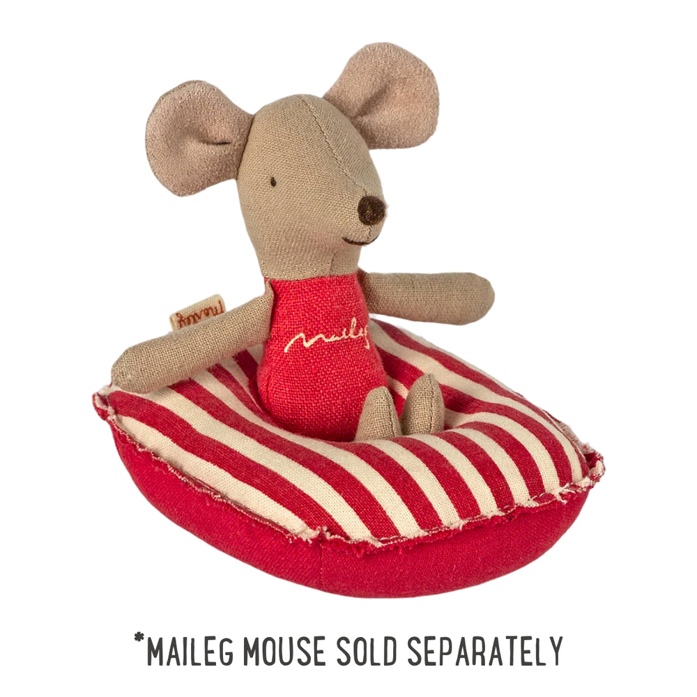 Maileg Miniature Rubber Boat Small Red Stripe from Australia