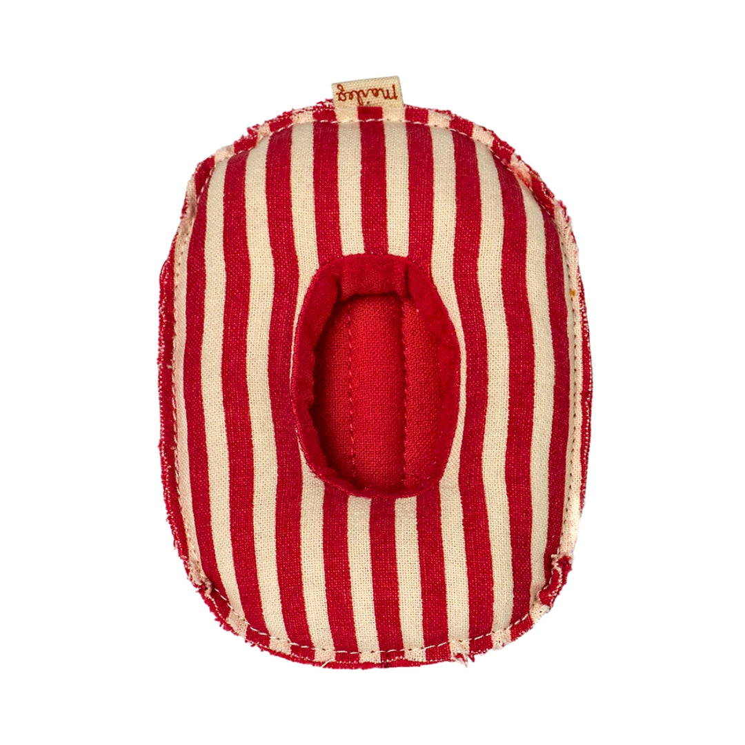Maileg Miniature Rubber Boat Small Red Stripe from Australia