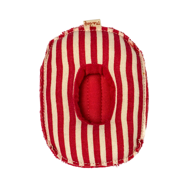 Maileg Miniature Rubber Boat Small Red Stripe from Australia