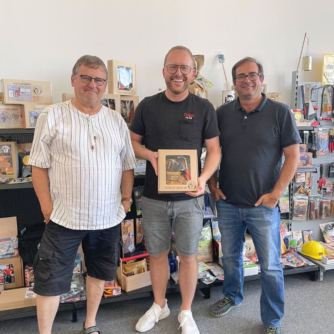 Simon visiting the Corvus Kids at Work team during his visit to Germany in June 2022