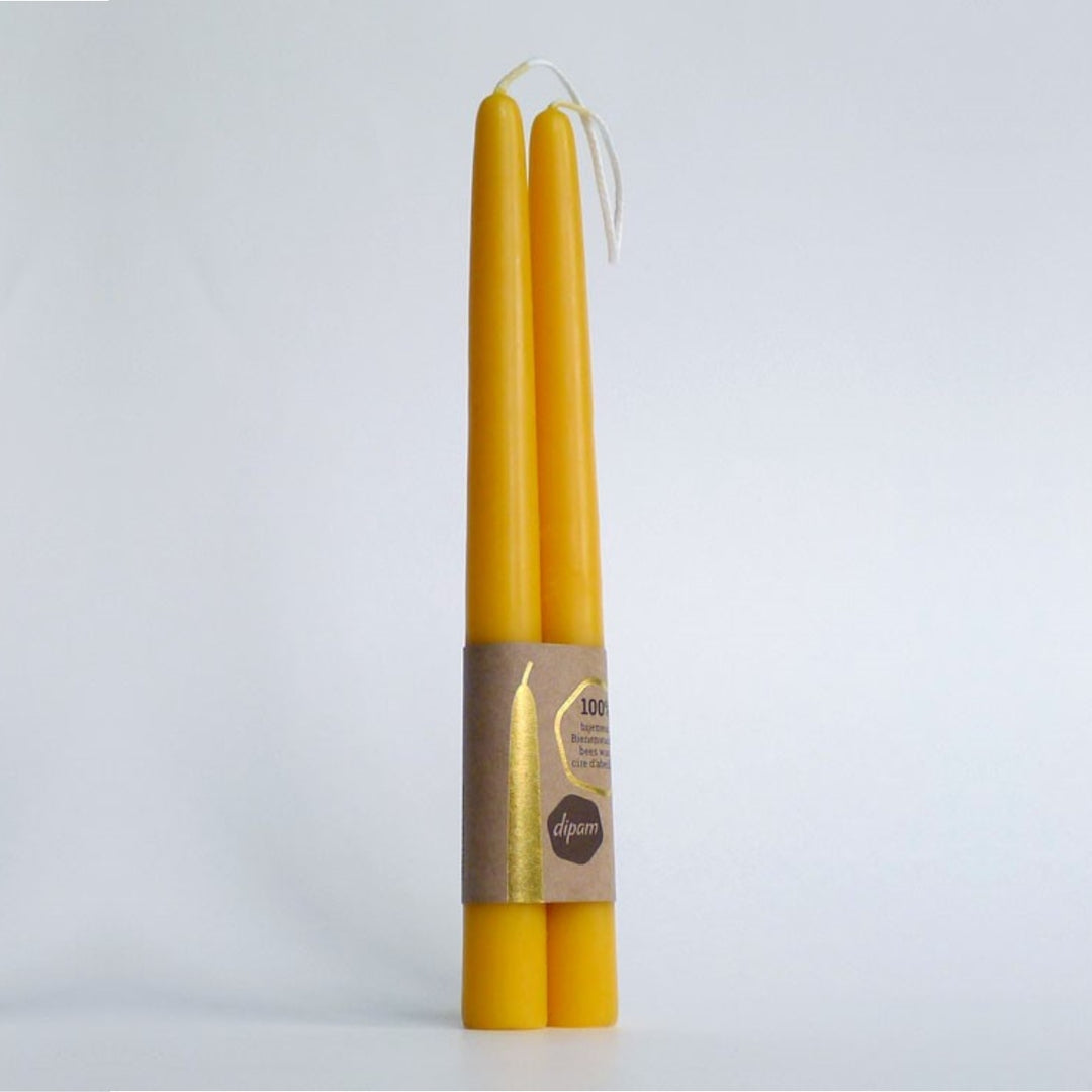 95102125 Dipam Beeswax Taper Candle 20x2.2cm, Box of 12