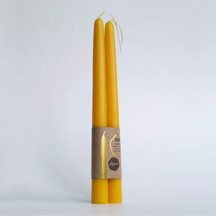 95102125 Dipam Beeswax Taper Candle 20x2.2cm, Box of 12