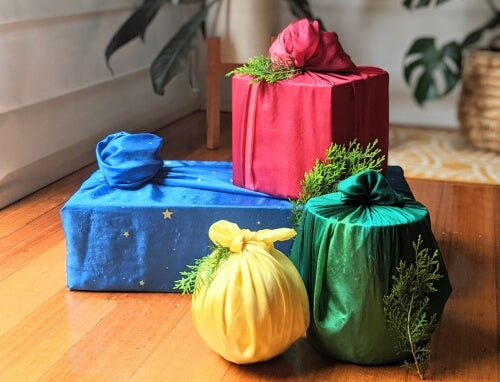 Christmas all wrapped up - Furoshiki gift wrapping - Oskar's Wooden Ark in Australia