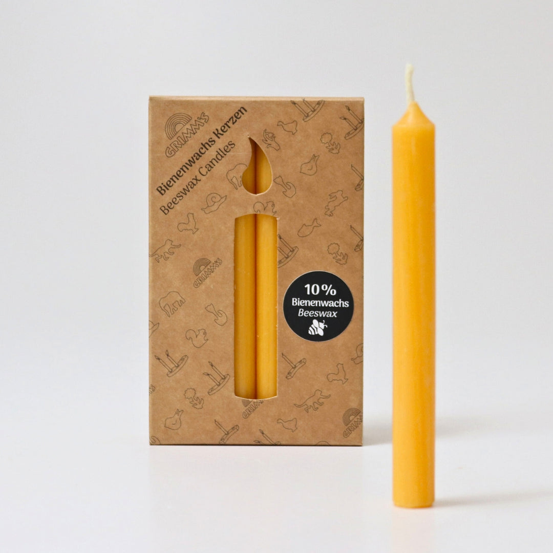 Grimm's Candles Amber 10% Beeswax Pack of 12 from Australia