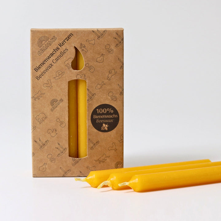 Grimm's Candles Amber 10% Beeswax Pack of 12 from Australia