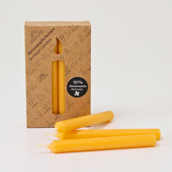 Grimm's Candles Amber 10% Beeswax Pack of 12 from Australia