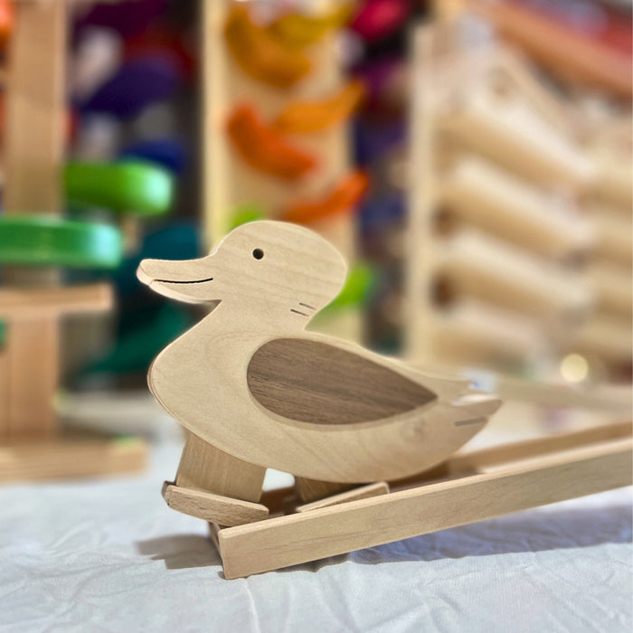 72052103 Grunspecht Wooden Walking Duck with Track