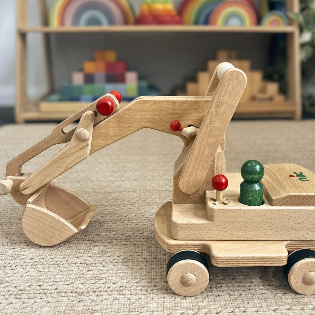 nic Creamobil Shovel Excavator Educational Toys for Kids- Oskar's Wooden Ark, Online - Australia
