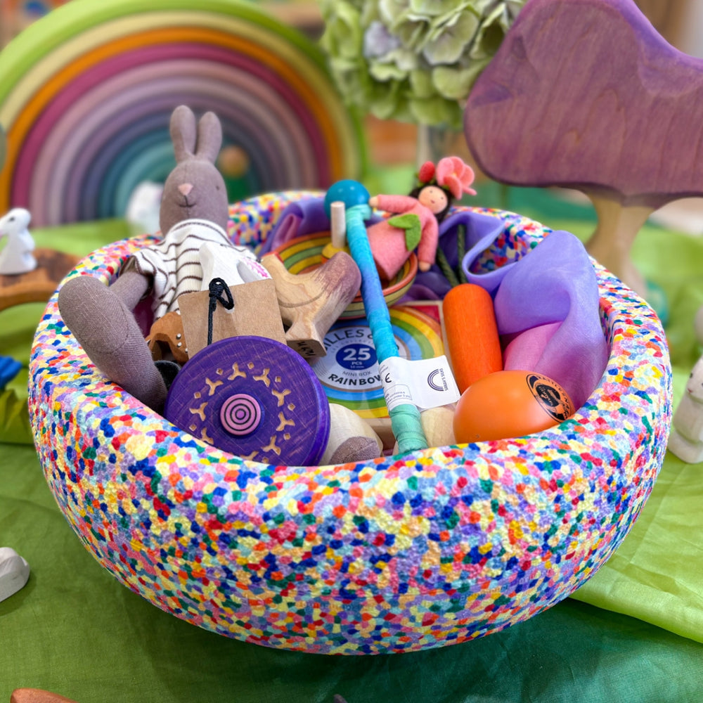 Single Stapelstein Original Balancing Stepping Stone in a special multicoloured design from Australia