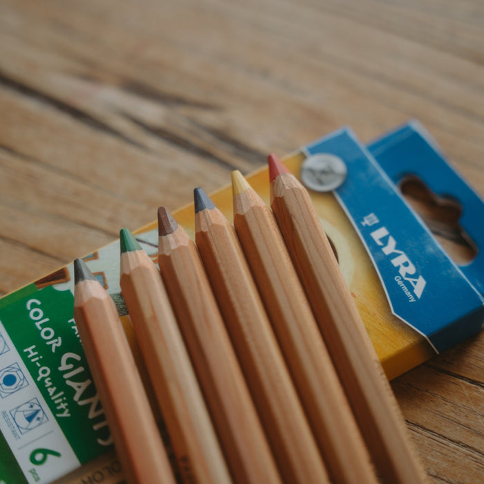 LYRA Colour Giants Unlacquered - 6 Assorted Colours