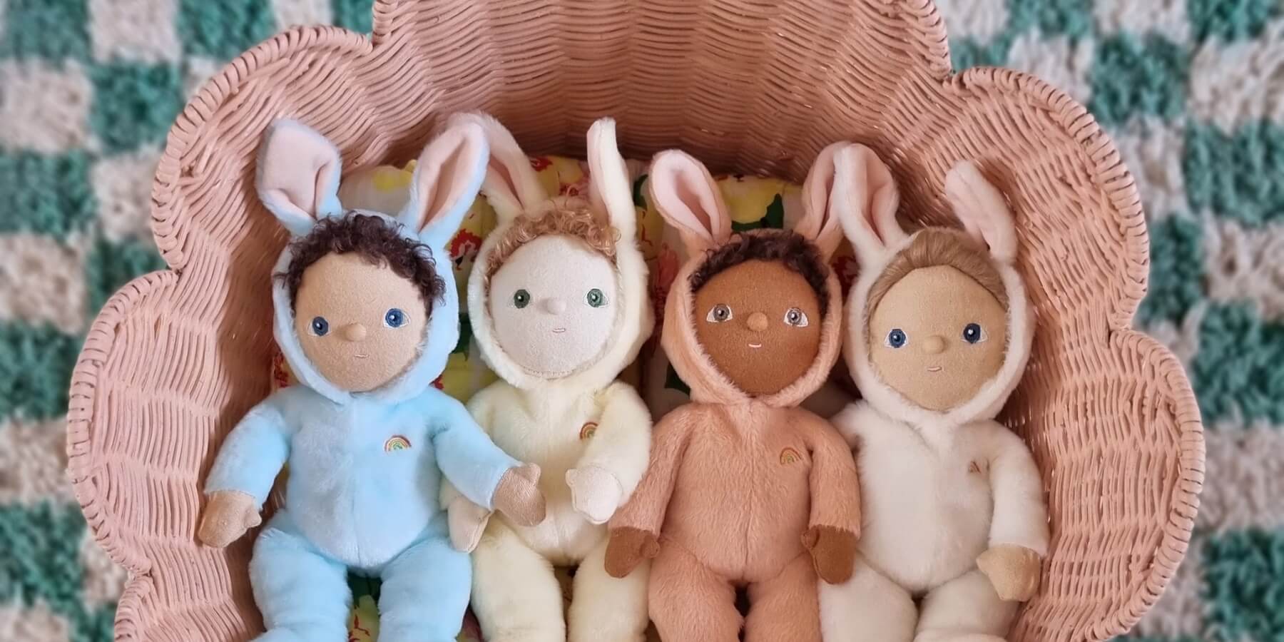 Olli Ella Easter Baskets and Limited Edition Dinkum Dolls from Oskar's Wooden Ark in Australia
