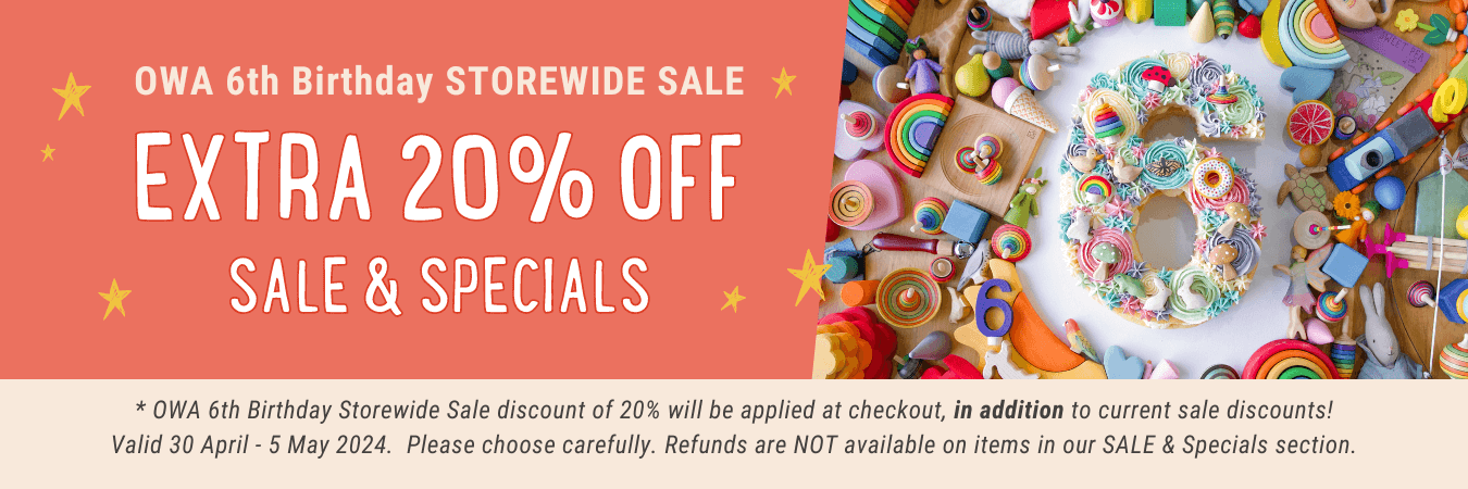 Sale, Specials, Discounts and Value Packs on Natural Open Ended Toys, Arts & Crafts, and School Supplies at Oskar's Wooden Ark, Australia