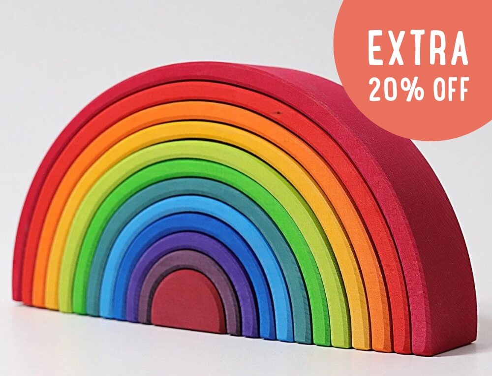 Limited Discount on overstocked items from Oskar's Wooden Ark in Australia, including Grimm's Rainbow