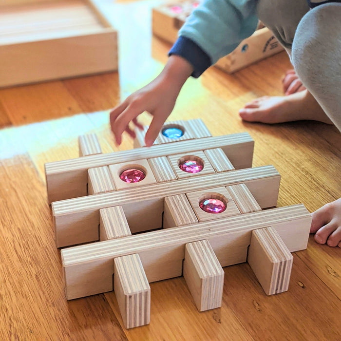 Regenbogenland Slats - Premium Interlocking Wooden Construction Set - Australia