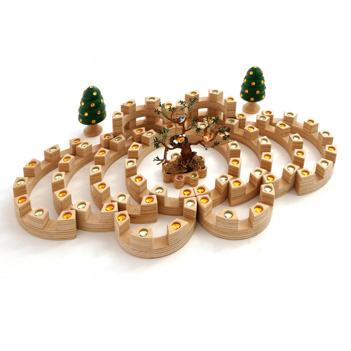 Regenbogenland Premium Interlocking Wooden Construction Set - Australia