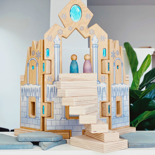 Regenbogenland Ice Palace - Premium Interlocking Wooden Construction Set - Australia