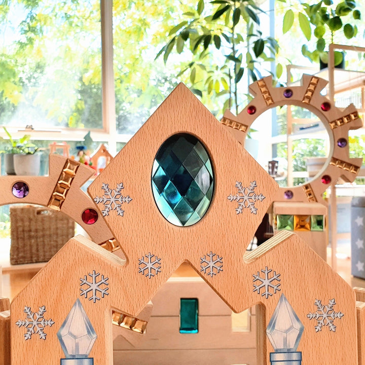 Regenbogenland Ice Palace - Premium Interlocking Wooden Construction Set - Australia