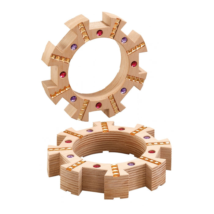 Regenbogenland Sun Wreath - Premium Interlocking Wooden Construction Set - Australia