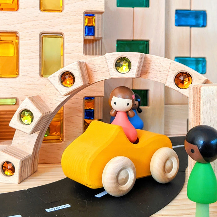 Regenbogenland Colosseum - Premium Interlocking Wooden Construction Set - Australia