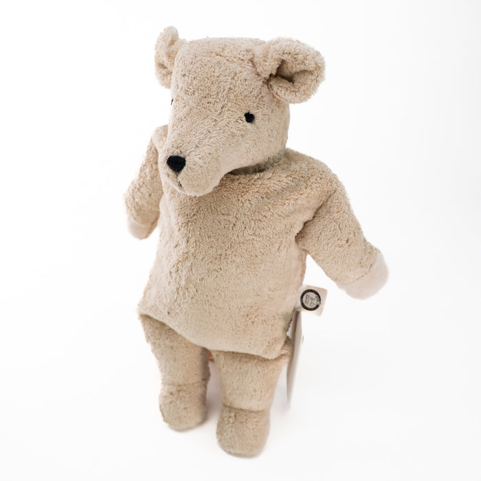 SENGER Cuddly Animal - Small Bear - Linen - Removable Heat/Cool Pack - Natural Organic Soft Toy - Online, Australia