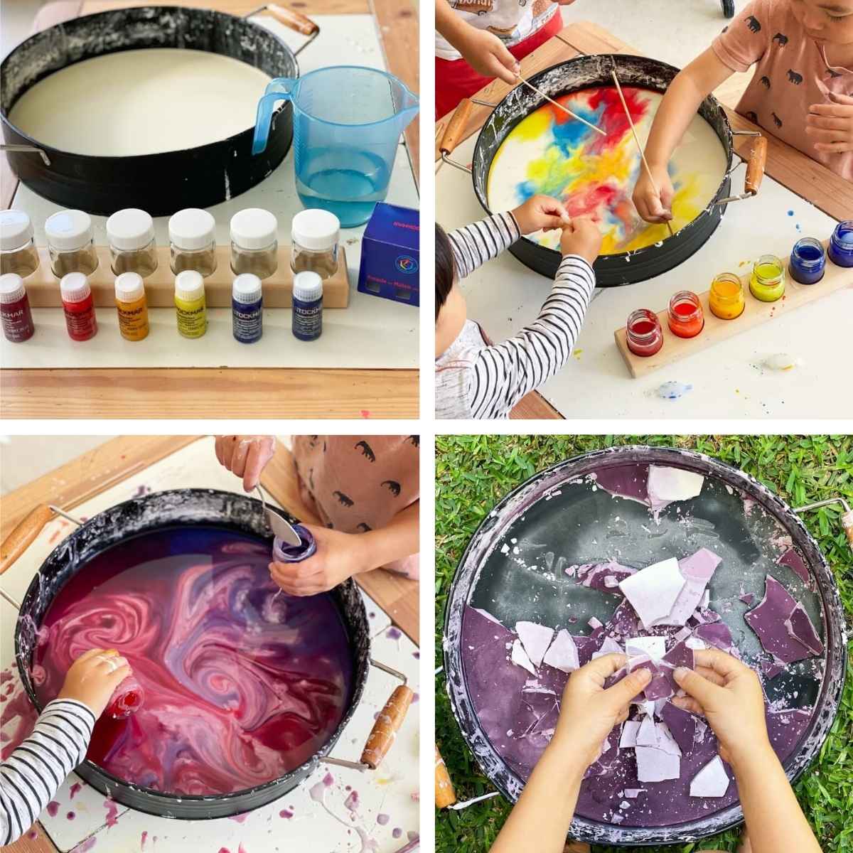 Experiment Two: Colourful Oobleck Art