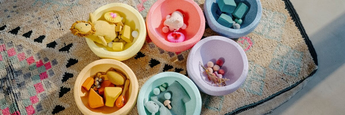 Colour Sorting with Stapelstein Play Elements at Oskar's Wooden Ark in Australia