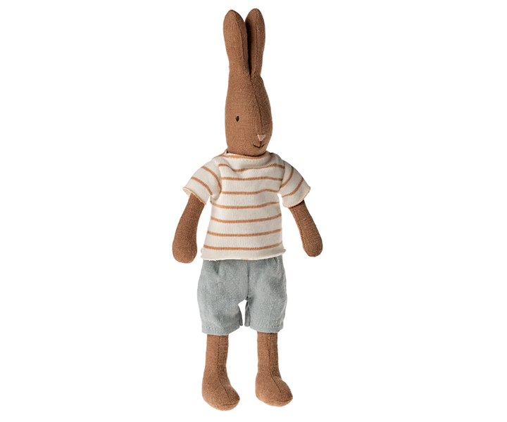 Maileg Rabbit Size 1 in Brown Shirt and Shorts (2024) - Retired Product