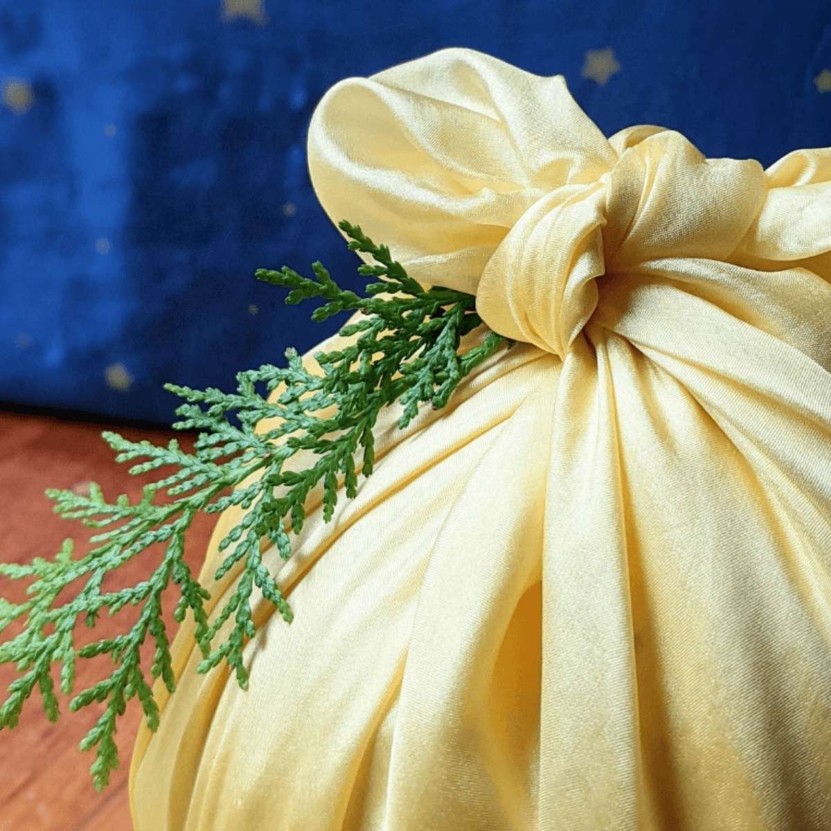 Furoshiki gift wrapping technique steps using Sarah's Silks Playsilks