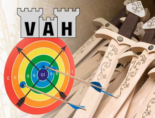 VAH dress ups, swords, shields, bows, arrows and crossbows from Oskar's Wooden Ark in Australia