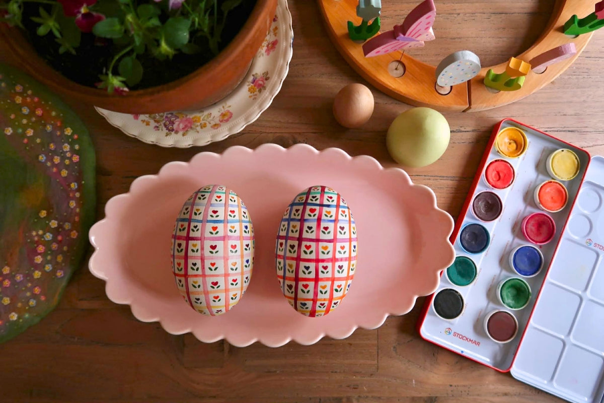 Watercolour Painted Easter Eggs - Oskar's Wooden Ark, Australia