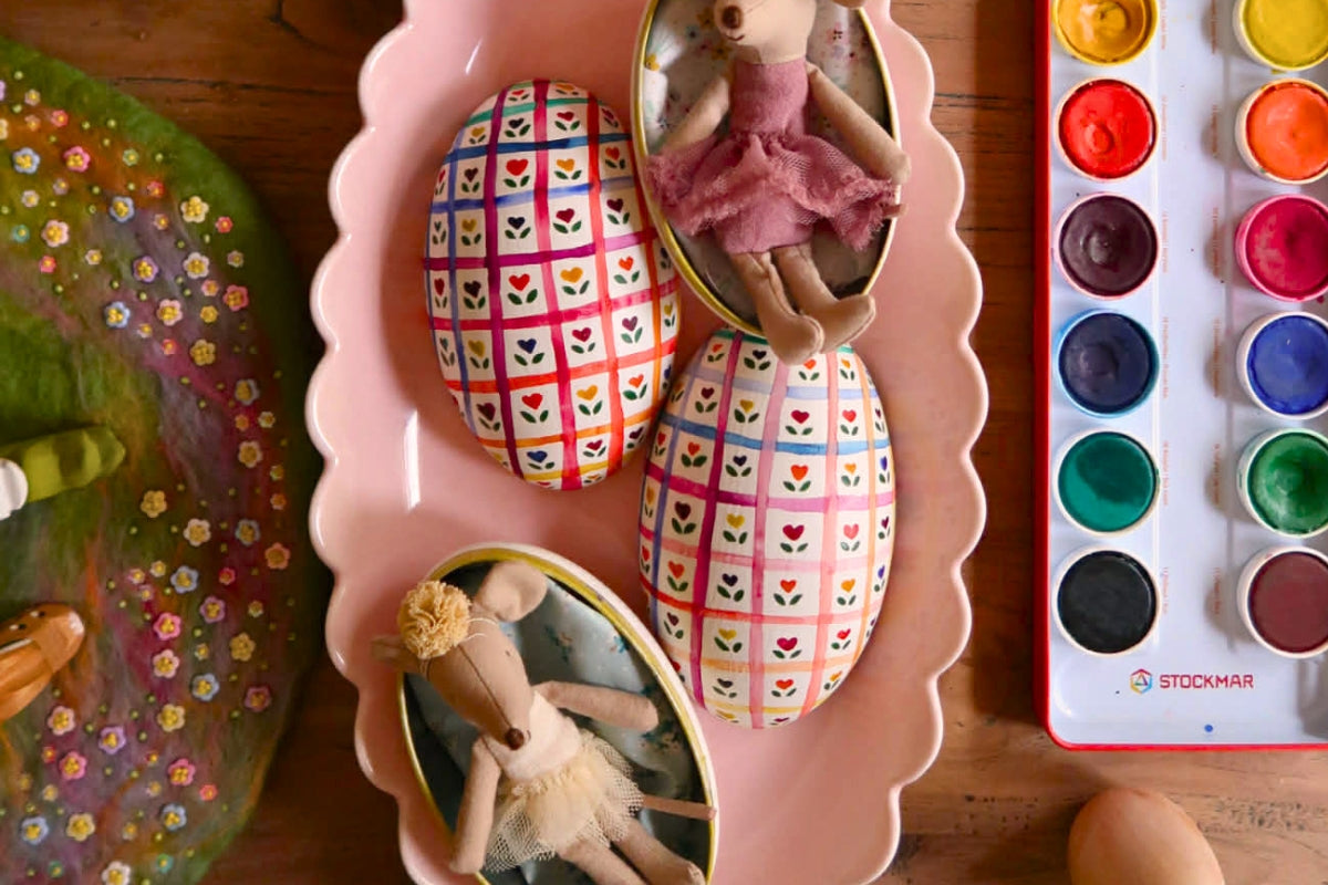 Watercolour Painted Easter Eggs - Oskar's Wooden Ark, Australia