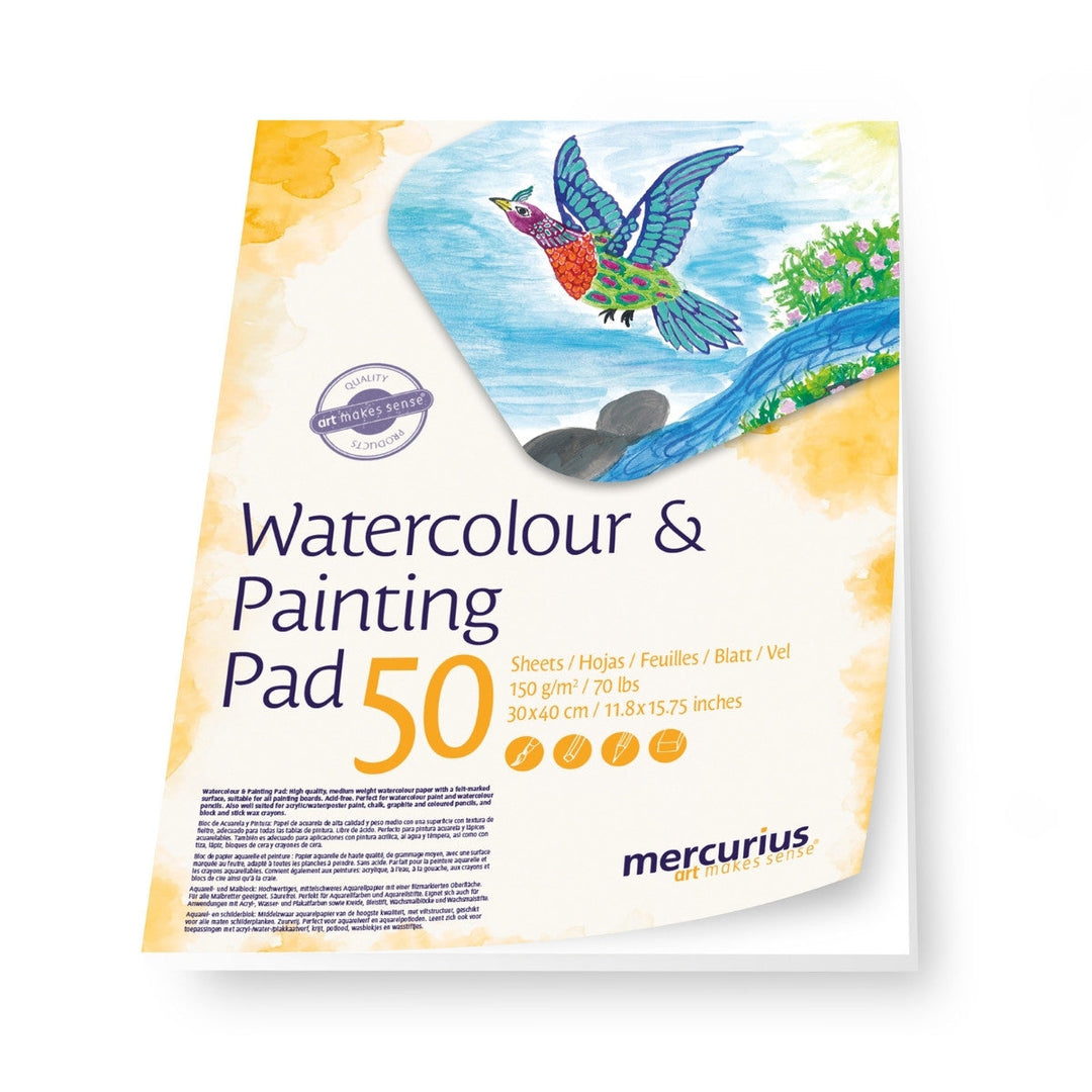 Watercolour & Painting Pad 150gsm 30x40cm 50 Sheets, Australia