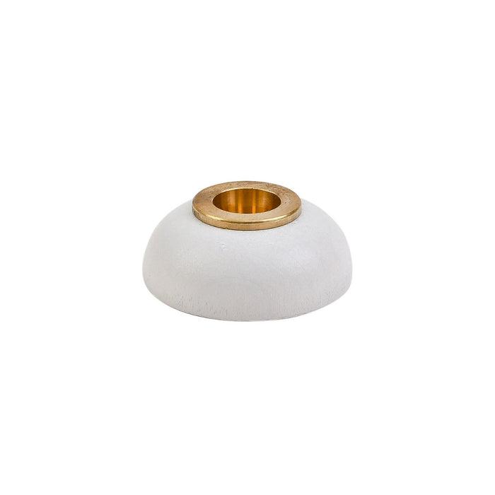 Ahrens Candle Holder for Celebration Ring Candle - Brass Insert, White from Australia